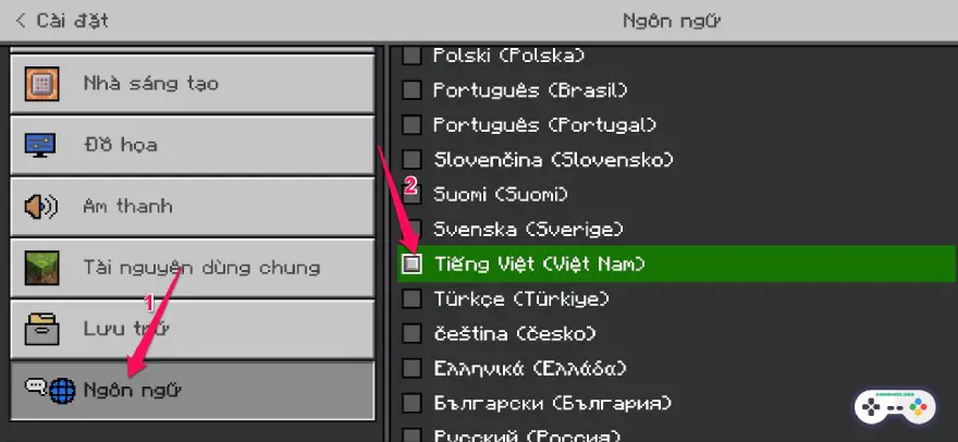 Cách cài tiếng Việt cho Minecraft v1.21 bằng Tyel Vietnamese